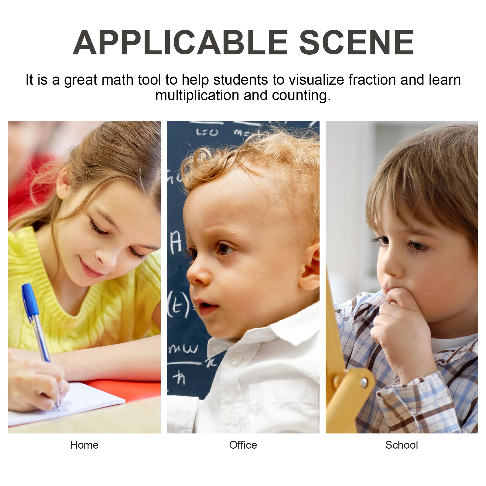 

1Set Colorful Fraction Circles Educational Math Kit Durable Safe Fraction Visualization Multiplication Counting Learning