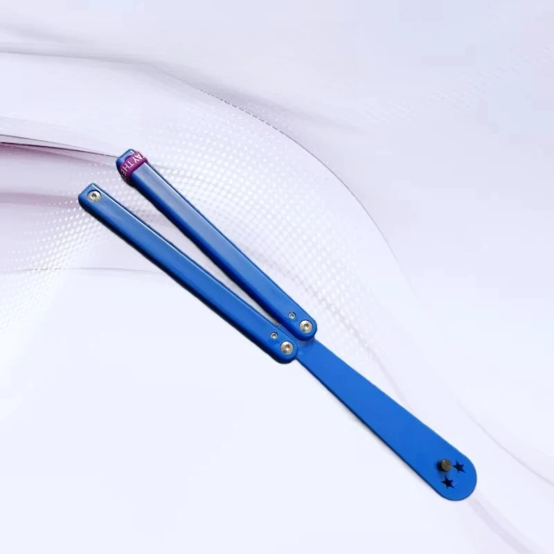 Unedged Butterfly Folding Knife Prop Plastic Training Toy for Cosplay Dress Up Handshake Props Simulation Model Game Accessory