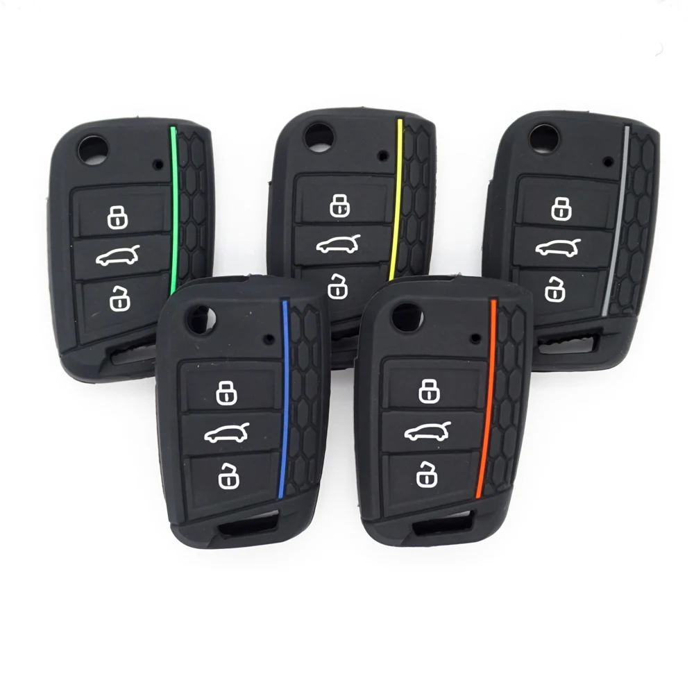 Cocolockeyซิลิโคนกุญแจรถปกป้องสำหรับVW Polo 2016 Golf 7 MK7สำหรับSkoda Octavia Combi A7สำหรับที่นั่งLeon Ibiza CUPTRA
