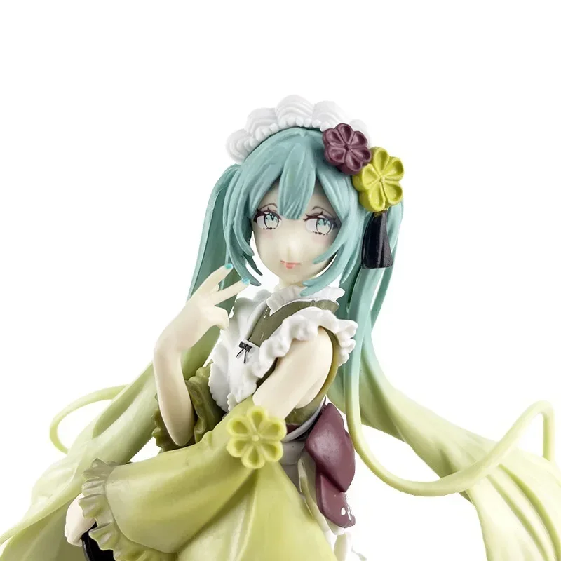 Figura de Hatsune Miku de 21CM, vestido creativo dulce Matcha Parfait, modelo de juguete, colección de regalo, figura de acción