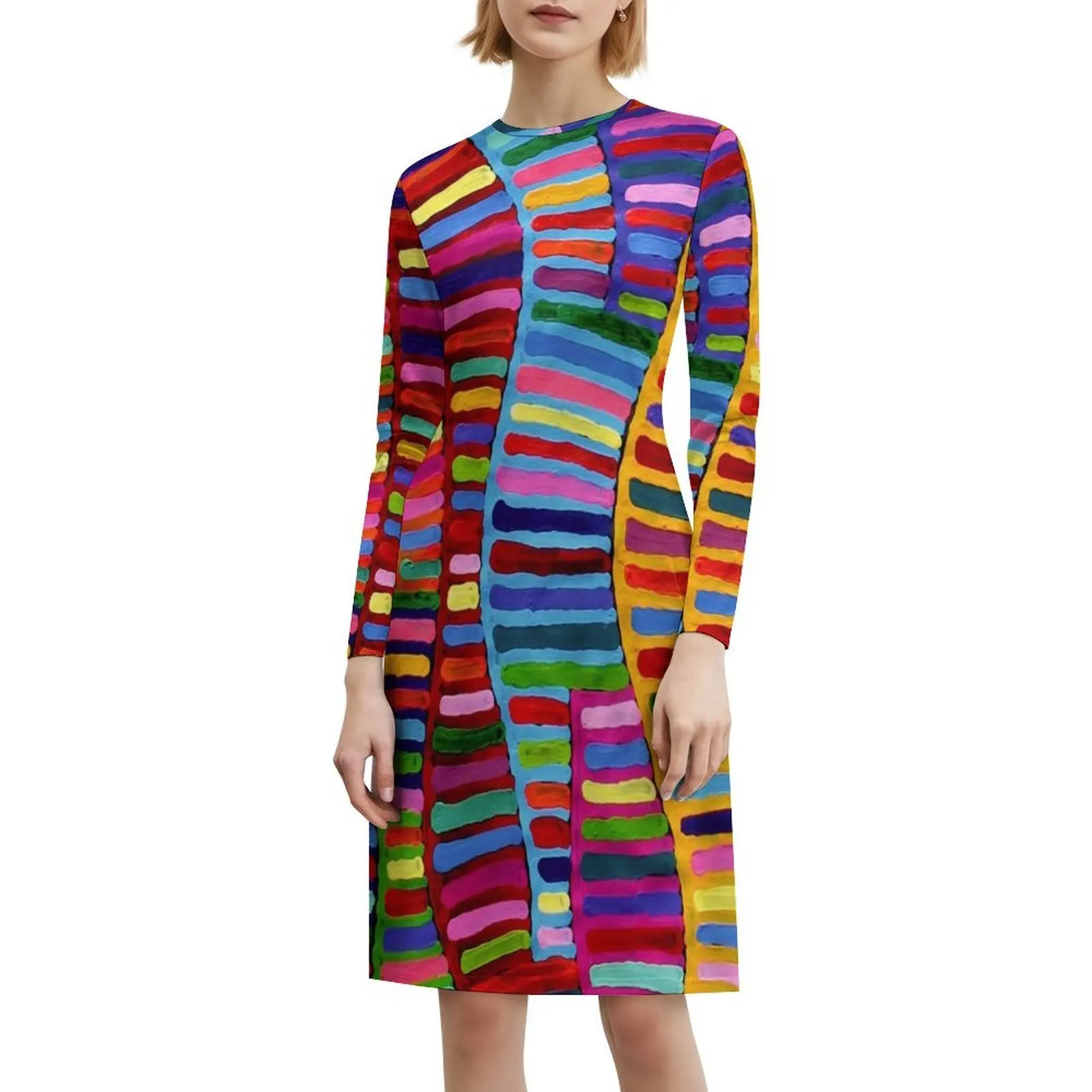 Robe de soirée pour femmes, Art aborigène australien, Streetwear, imprimé tendance, vêtements de Club pour femmes, Art aborigène