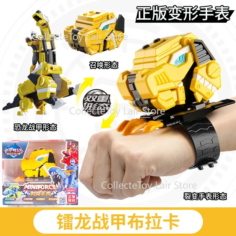 2025 Mini Force TV véritable Service montre jouet garçon Mecha Robot Ruper dinosaure puissance déformation jouet costume figurines d'action enfants cadeaux