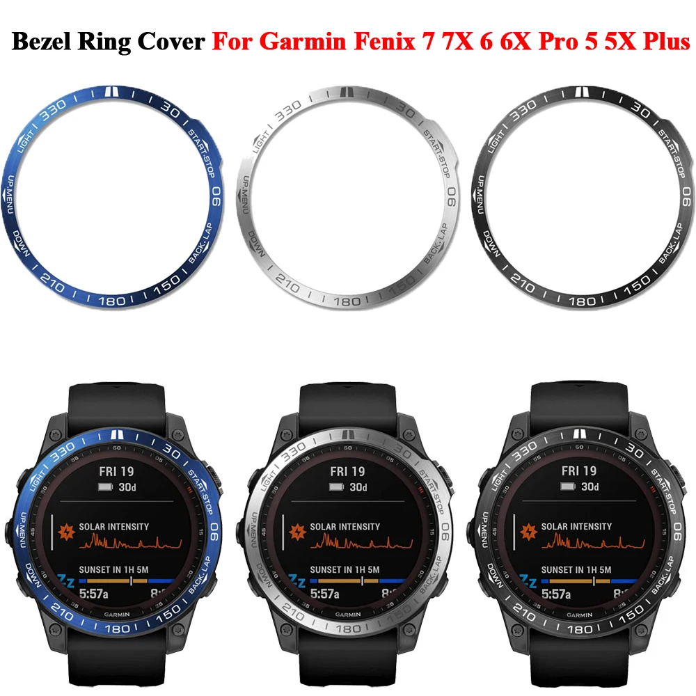 Bumper Cover For Garmin Fenix 7 7X 6 6X Pro 5 5X Plus Bezel Ring Anti Scratch Metal Cover Protective Smart Watch Accessories