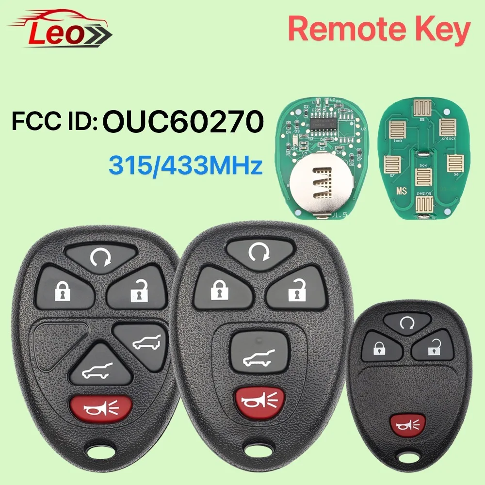 

Leo FCC ID:OUC60270 315/433MHz For chevrolet equinox captiva silverado control tahoe buick lucerne GMC yukon denali 2007-2013