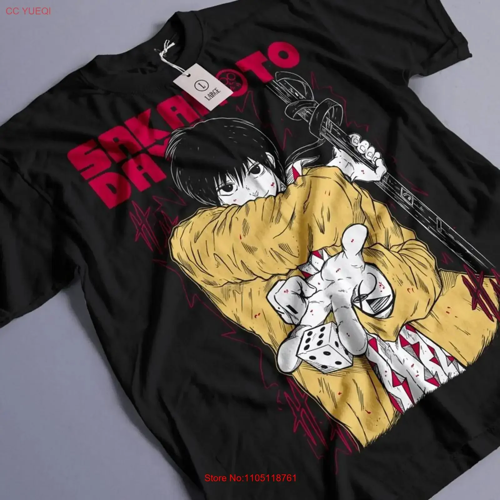 Sakamoto camiseta días Taro Nagumo GifT todas las tallas vintage lavado streetwear transpirable ropa de diseñador ligeramente elegante unisex