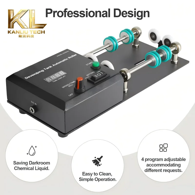 Automatic Developing Tank Roller 20-280RPM 4 Preset Programs Film Darkroom Processing Roller For Jobo AP Tank