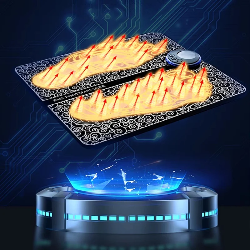 Bantalan Pijat Kaki Elektrik Tikar Pijat Elektrostimulator Pemijat Otot EMS Pijat Kaki Santai Kebugaran Masajeador USB PANAS!