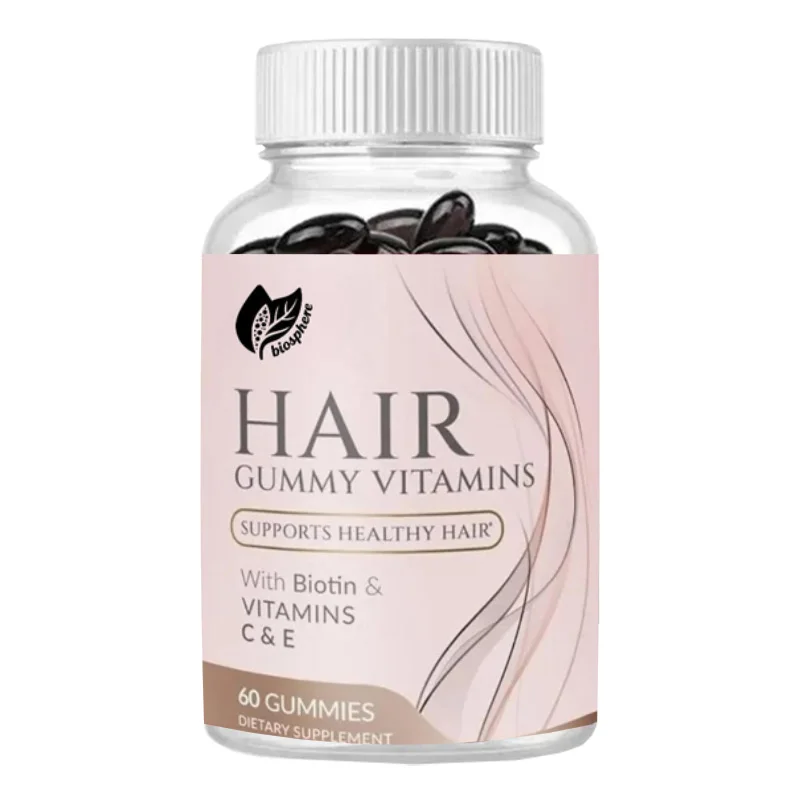 

Sugar Free Biotin, Vitamin A, B12,C,D,E, Folic Acid, Supports Hair Growth, Strengthens and Beautifies Hair and Nails