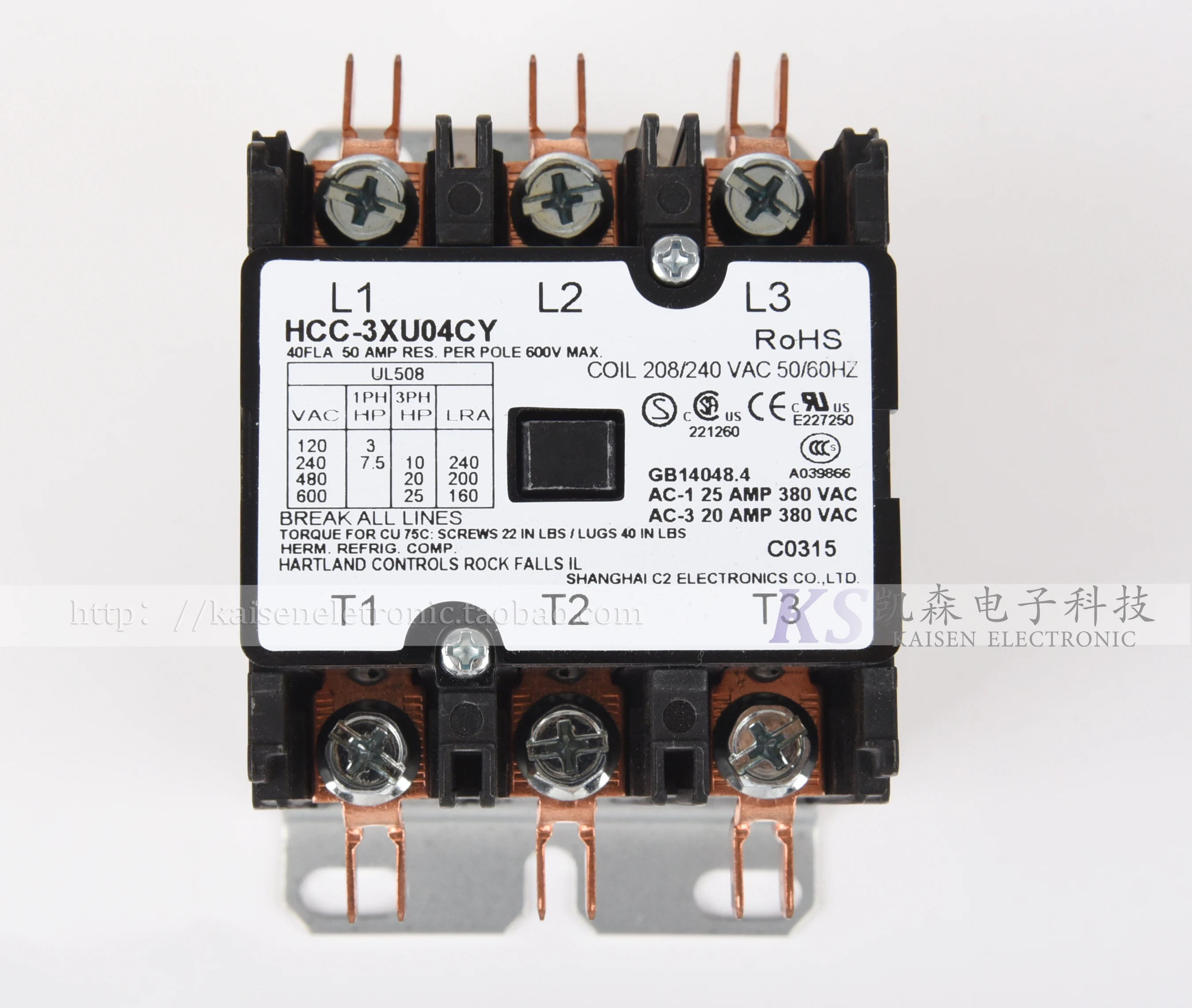 

HCC-3XU04CY 208-240V 40A floor type fryer three-phase AC contactor Indier electric fryer HCC3XU04CY