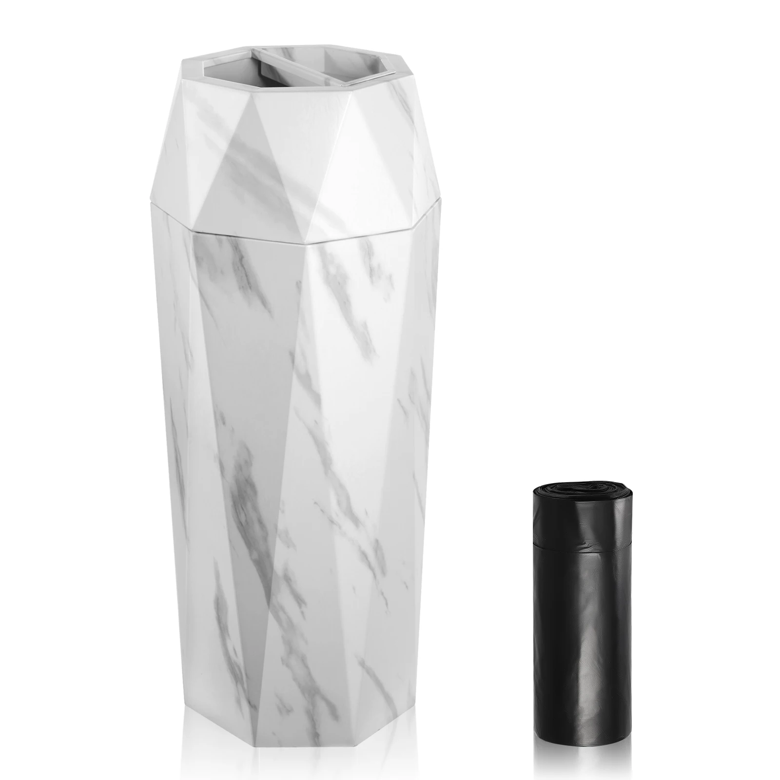 Full trash can side view