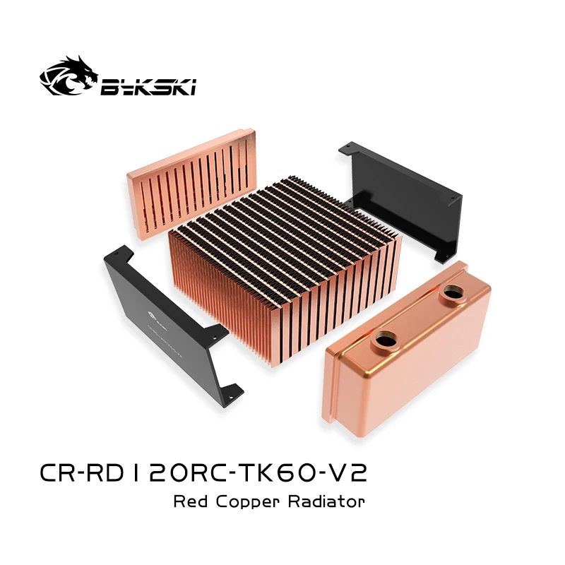 Imagem -04 - Espessura de Cobre do Radiador 120 mm 60 mm 40 mm de Bykski para Refrigerar de Água para o Ventilador de 12cm Cr-rd120rc-tk60-v2cr-rd120rc-tk-v2