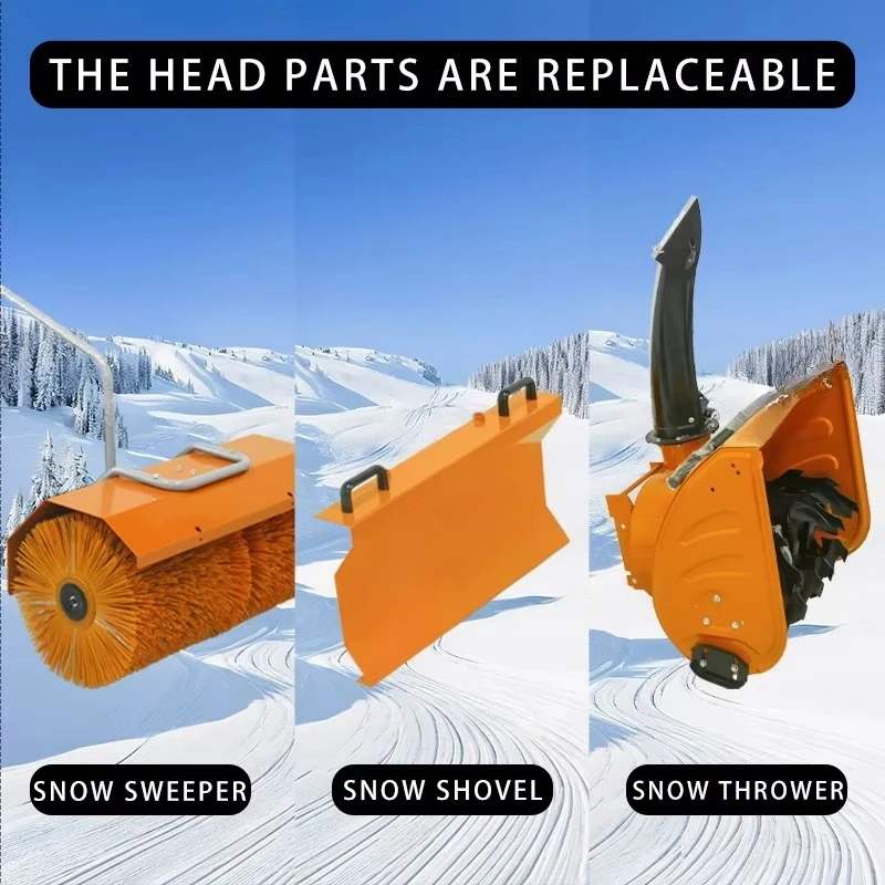 New Small Electric Fully Automatic Hand-held Snow Sweeper with Engine Heavy-Duty for Municipal &  Use