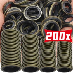 Car Oil Pan Drain Gasket Kit Drainage Bolt Pad Rubber Oil Drain Plug Gasket Replaceable Washer Seal Set M6 M8 M10 M12 M14 M16