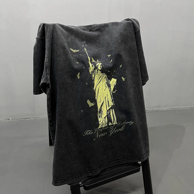 

Футболка свободного кроя с принтом «Скульптура» от Artiemaster, летняя молодежная коллекция, прямая печать