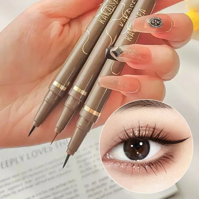 Heallor Black Liquid Eyeliner Waterproof Long Lasting Eye Liner Pencil Quick Drying Not Bloom Natural Eyeliner Liquid Pen Makeup