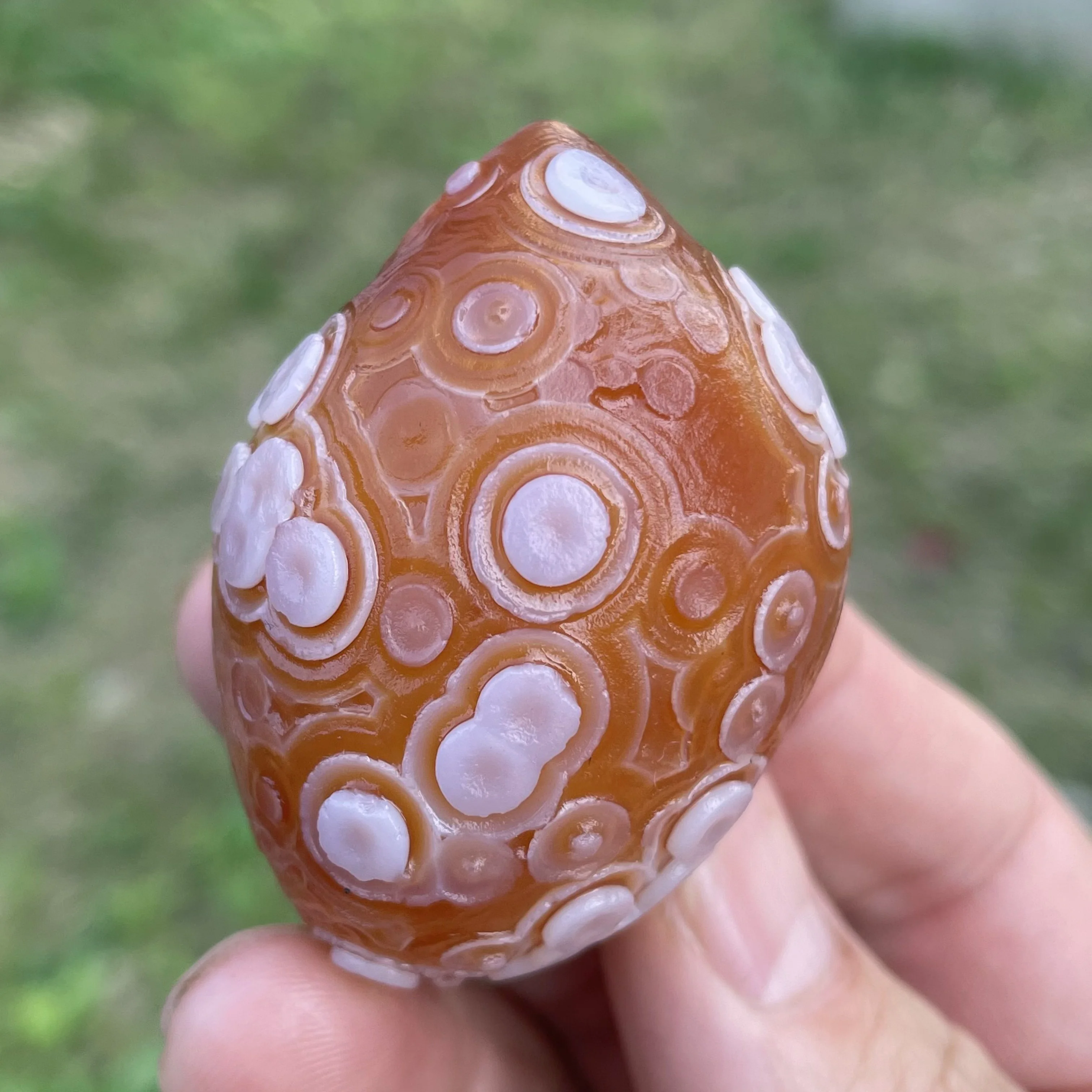 

92g Natural Orange Sardonyx Agate Alxa Gobi Eye Mineral Specimen Energy Crystal Chakra Reiki Healing Stone Garden Decor PD12