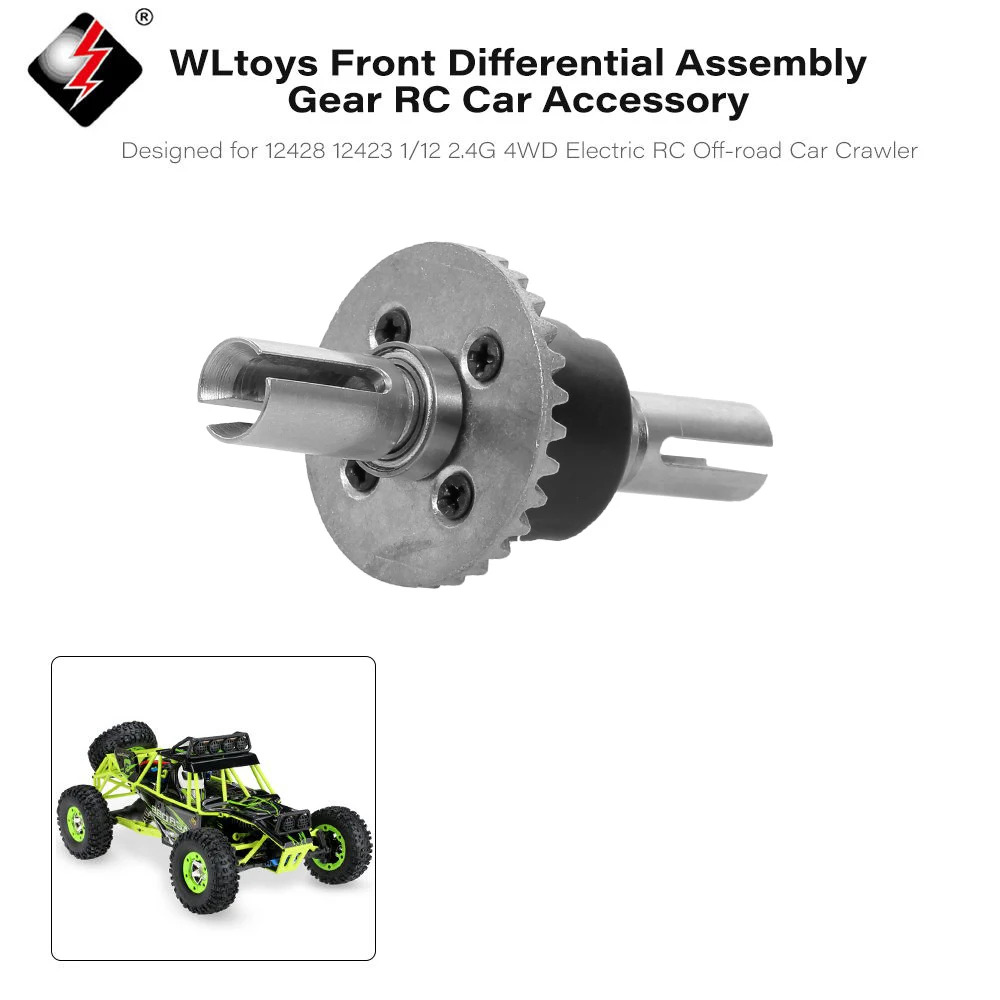 

Metal Front Differential Assembly Gear RC Car Accessory for 12428 12423 1/12 2.4G 4WD Electric RC Off-road Car Crawler