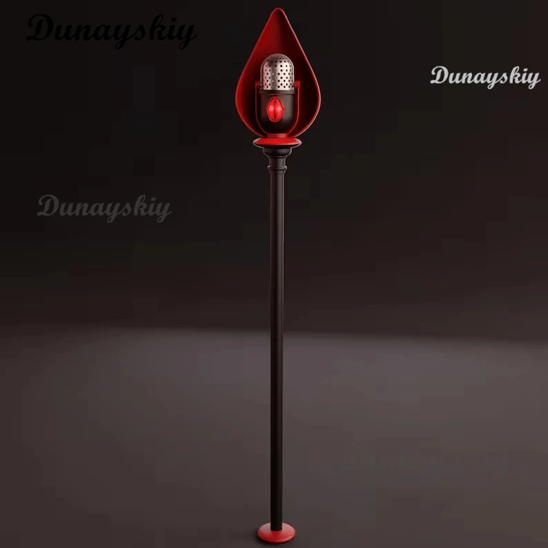 Hazbin Cosplay Hotel ALASTOR Cosplay Props Upgrade 137CM Detachable Vertical Microphone Sticks Canes Halloween Carnival Party