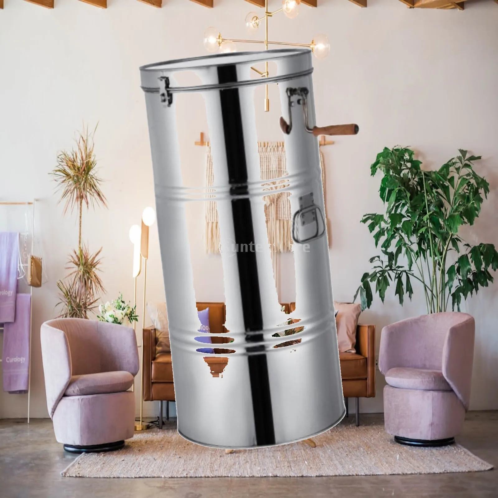 Premium Honey Extractor Manual Crank Stainless Steel Honey Harvesting Equipment for Beekeeping Activities