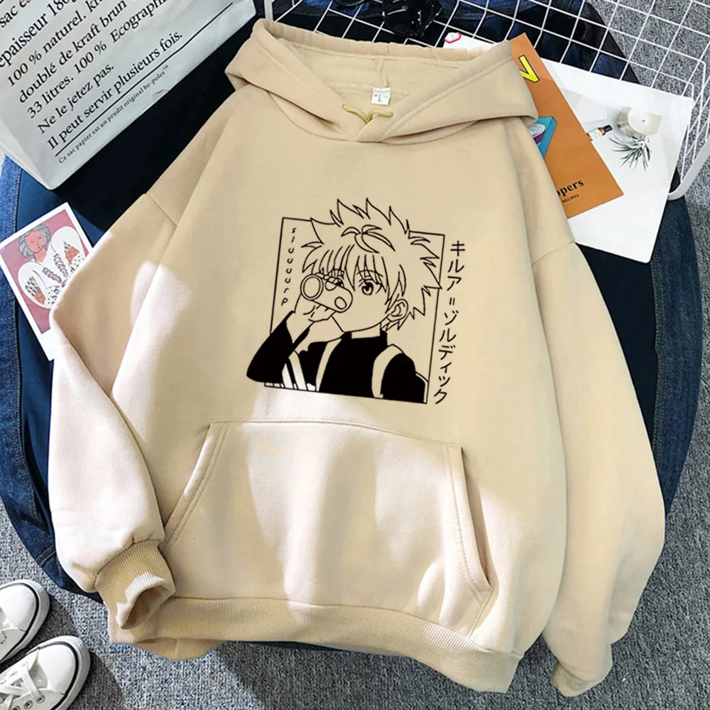 Bluza z kapturem Hunter X Hunter Anime Kurapika Męska Damska Nadruk Unisex Streetwear Hip Hop Styl Jesień Zima Ubrania Męskie