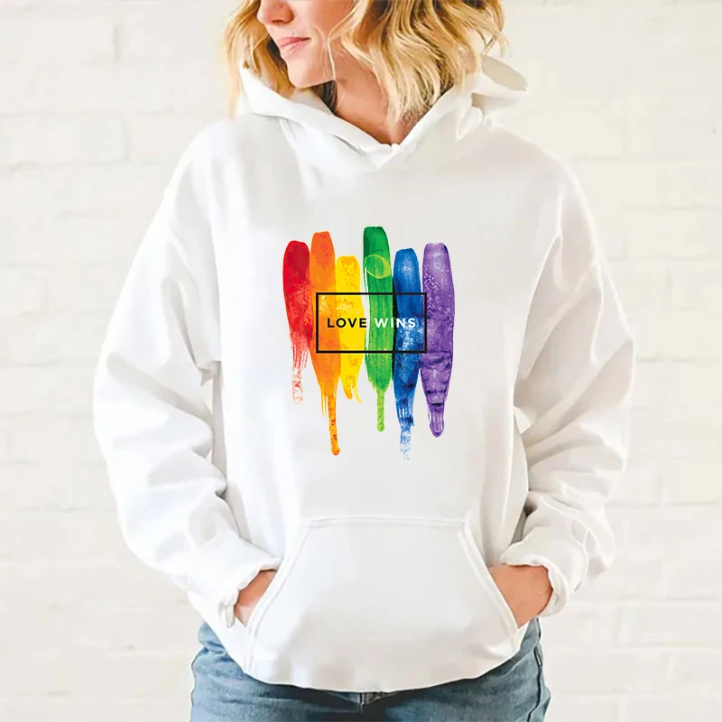 y2k hoodies Lgbt Love Wins Printed Hoodies Men/Women Sweatshirts Casual Hoodie Personality Pullover