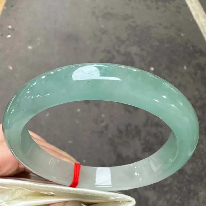 

Certified Natural Grade AAA Icy Green Myanmar Jade jadeite bracelets 59MM