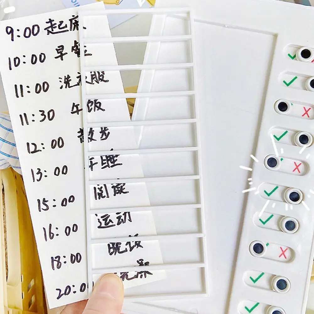 Stationary Sticky Notes Memo Plastic Board Student Message Checklist Children's Self-discipline Punch Card Chore Chart