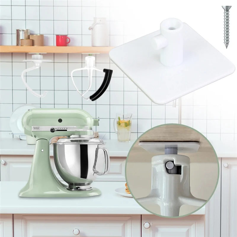 Promotion!Stand Mixer Attachment Holder, Store Stand Mixer Accessories/Part Organizer For Mixer White Kitchenware