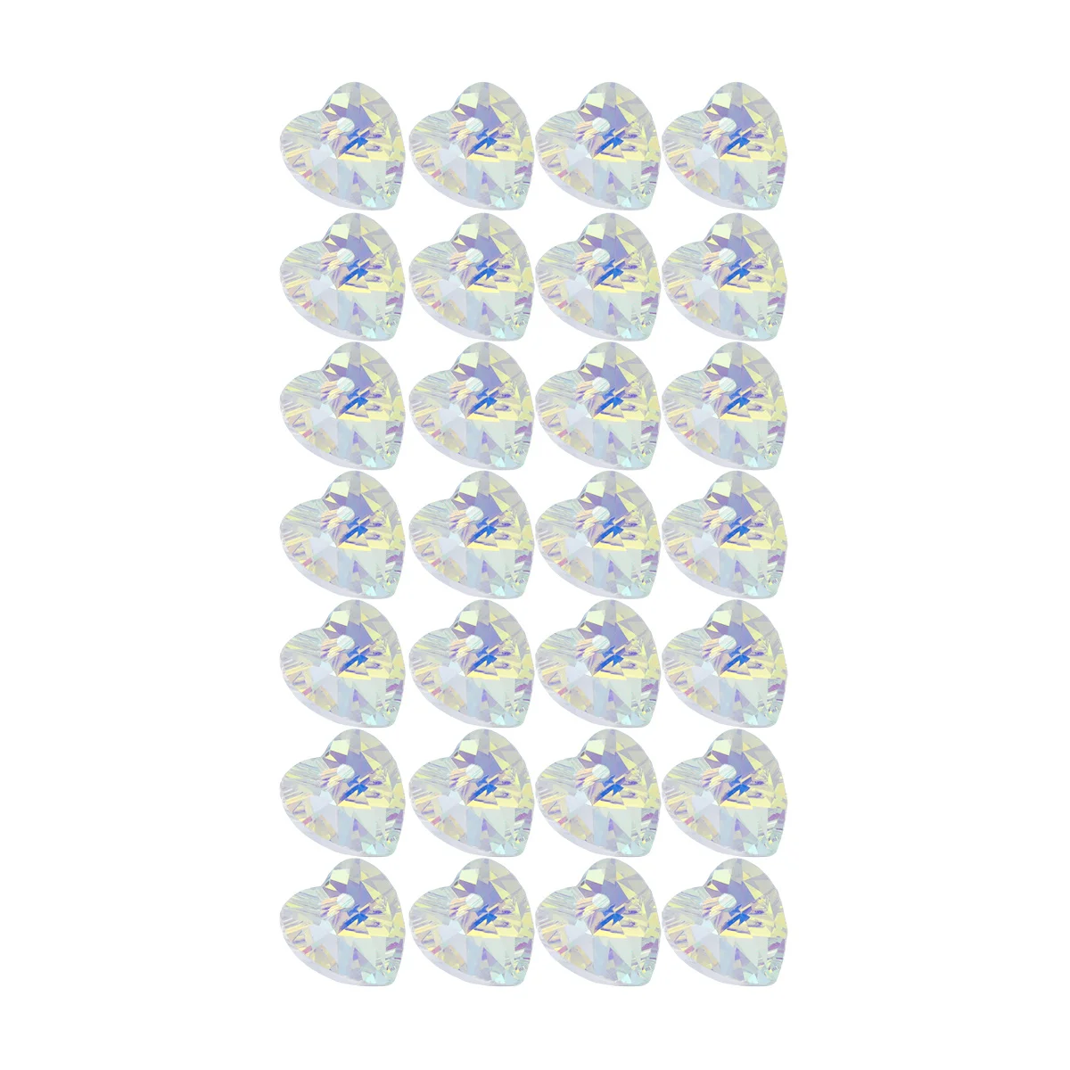 

28Pcs DIY Earring Findings Glass Crystal Pendants for Jewelry Making Craft Ab Coated Heart Plating Charms Set