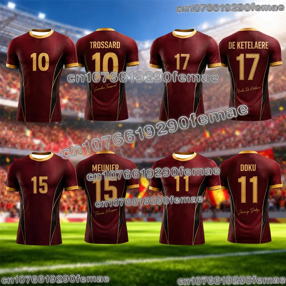 Summer 2026 Belgium Soccer Fan Jersey Special Edition Sports Football Shirt Kids Adults Outdoor Match Tr Y2k