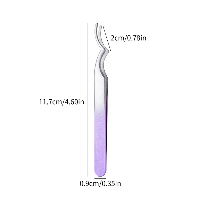 1 szt. Pęseta do rzęs ze stali nierdzewnej antystatyczna niemagnetyczna profesjonalna pinceta przedłużanie rzęs pinceta narzędzia do makijażu