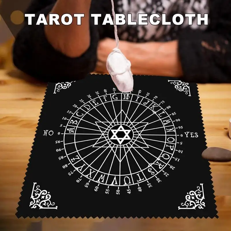 

30*30CM Tarot Cloth Altar Cloth Tarot Table Cloth For Reading Black Pendulum Table Spirit Divination Props Pendulum Tool