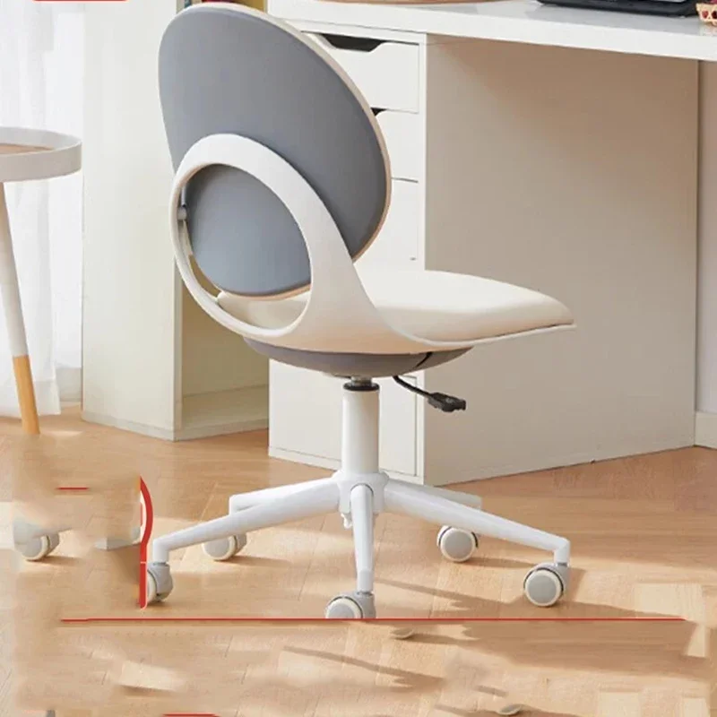 Sillas de Oficina de maquillaje para dormitorio, Silla de juegos, diseño ergonómico, sillas de Oficina de lujo, suelo blanco, Silla de Oficina,