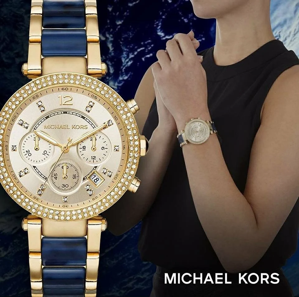 Женские кварцевые часы Michael Kors с бриллиантами Parker MK-6238, роскошный дизайн, водонепроницаемые наручные часы, хронограф, изысканный подарок в коробке