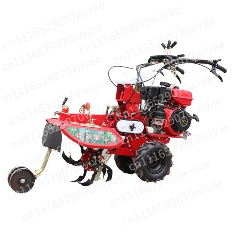 Green onion and ginger ditching machine, sugarcane orchard ditching machine, agricultural multi-functional rotary tillage