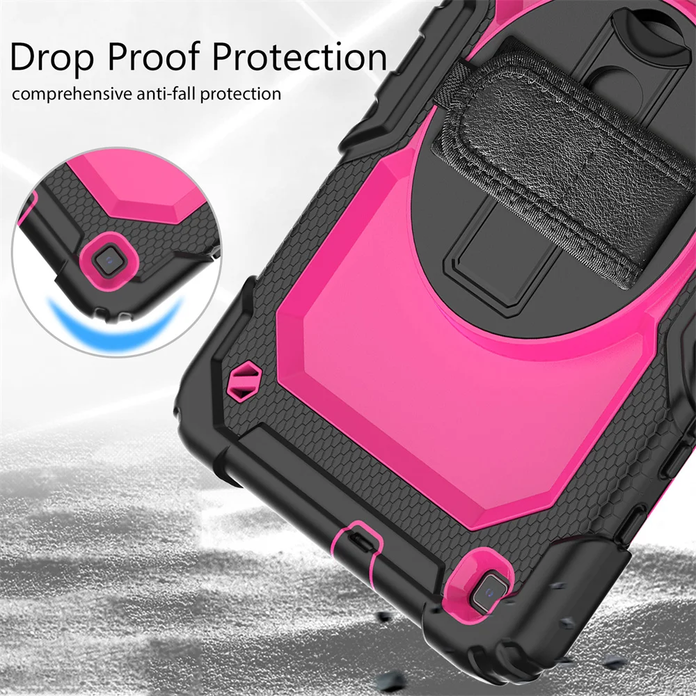 Copertura completa per Samsung A7 A8 A9 S6 S7 S9 T387 T290 T307 T580 T590 P610 con custodia protettiva per tracolla con tracolla