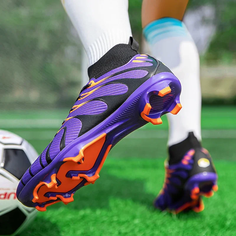 Männer Fußball Schuhe Sport FG/TF Outdoor Fußball Stiefel Training Jungen Spiel Rutschfeste Lange Spikes Stollen Indoor Futsal komfortable – Detail 9