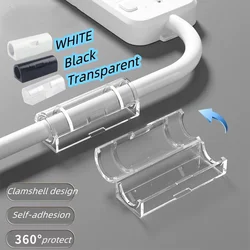 Clip organizador de cables, soporte para cables a presión, gestión de cables, abrazadera fija autoadhesiva, accesorio de cableado de déble para oficina, 16/20 piezas