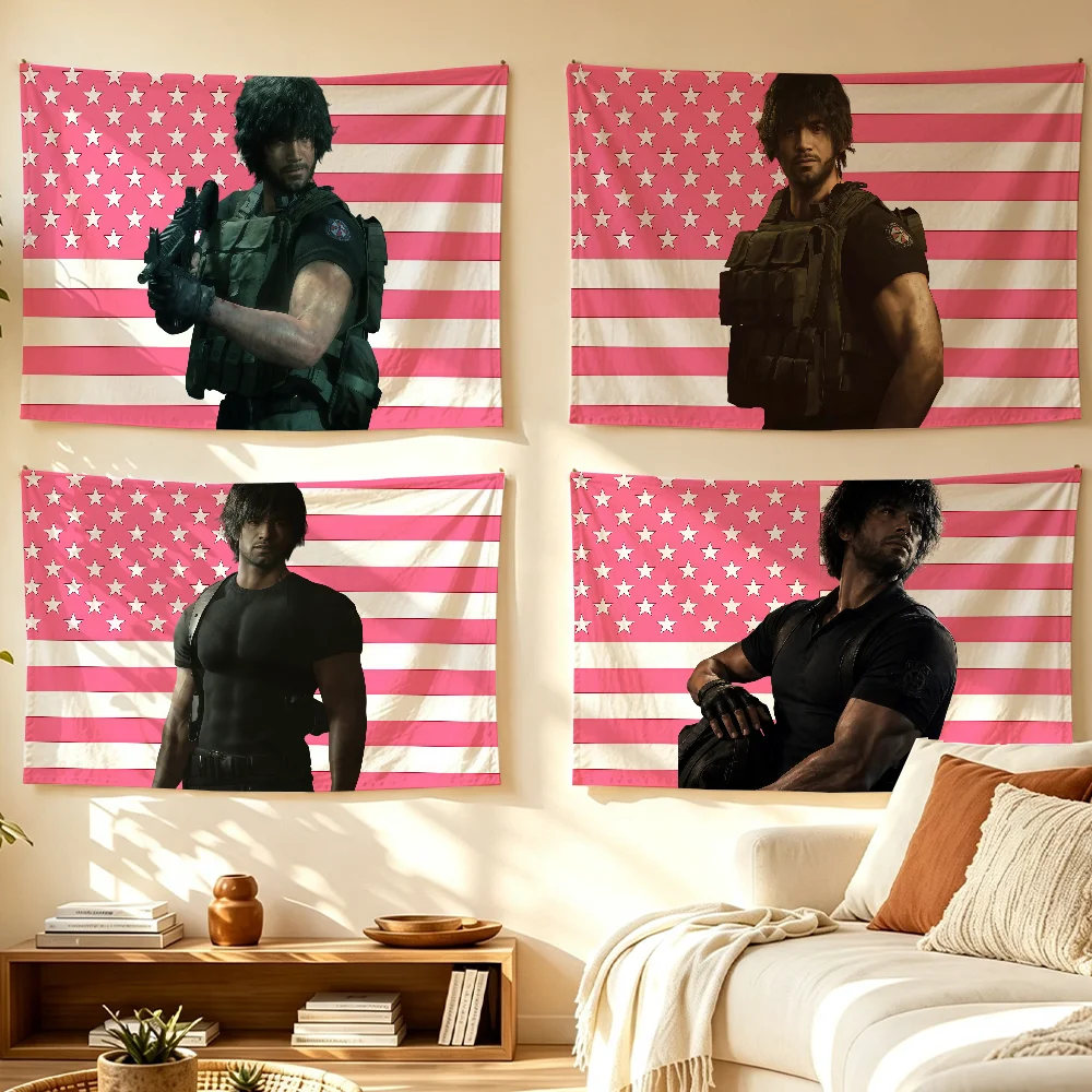 Carlos Oliveira Game flag Room Decoration Wall Tapestry Hanging Aesthetic Bedrooms Advertising Banner