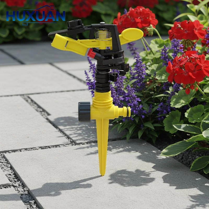 Adjustable Spiked Rocker Impact Sprinkler Garden Agriculture Watering Nozzle Lawn Irrigation Watering 360 Degrees Rotary Jet