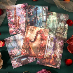 30Pcs/Pack Vintage Rococo Style Scrapbooking Decoration Paper Perfect for Collage Journal Craft DIY Supplies
