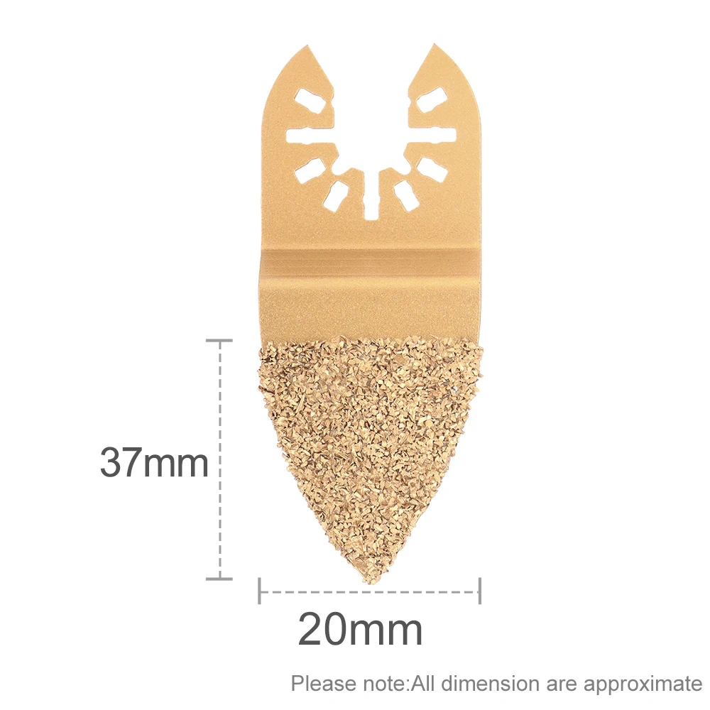 XCAN 1pc 37mm Oscillating Saw Blade Diamond Multi Tool Blade Triangle Saw Blade Quick Release For Ceramic Tile Marble Cutting