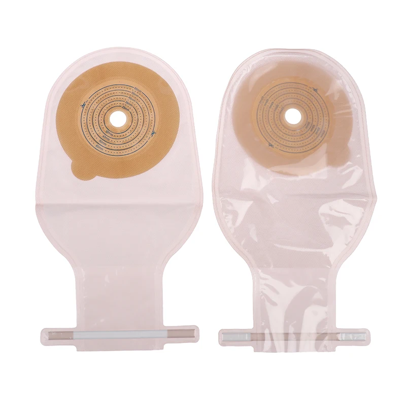 【WA】10Pcs Pediatric Sticky Closure One-piece Drainable Colostomy Bag Stoma Care BagsWith Hook & Loop Back Window Drainable