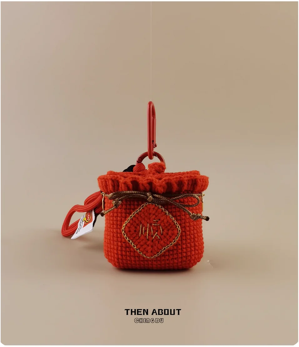 Good luck blessing bag straight earphone bag coin purse pendant high niche gifts for people.