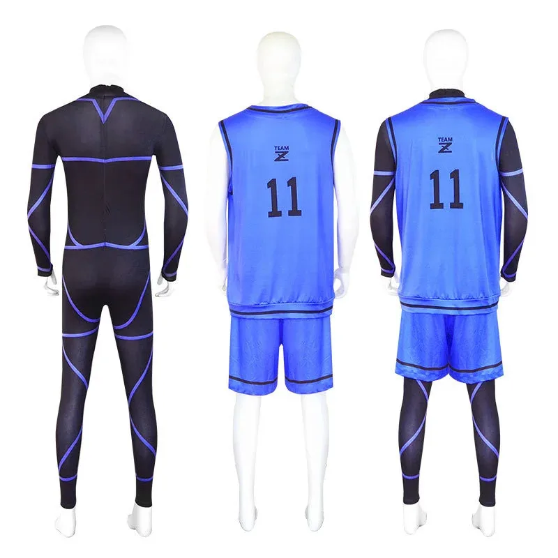 

25COSBLUELOCK Синий Тюремный Косплей Костюм Баскетбольный Костюм Джерси Jie Shi Yi Feng Le Returns Thousand Cut Леопардовый Лошадь Kingdo