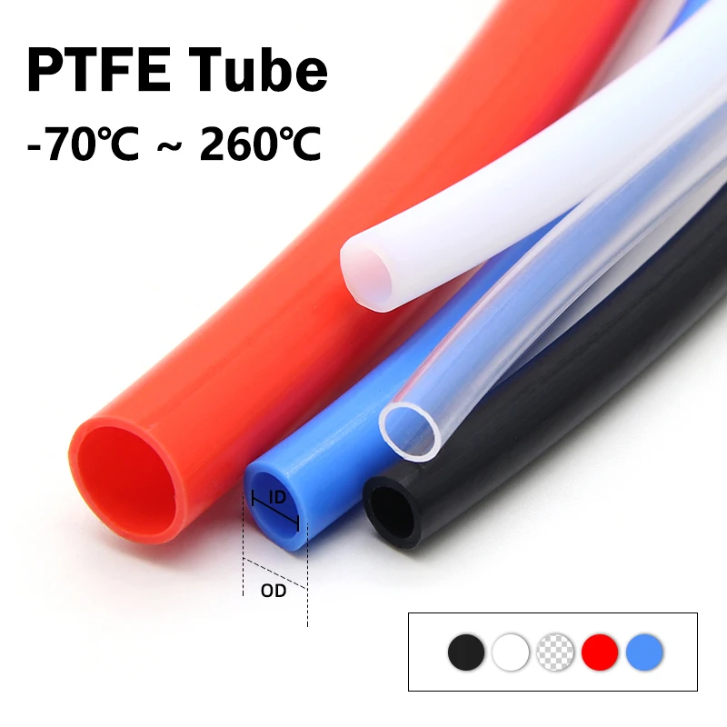 

1/5M PTFE Tube FEP Insulated Hose Extruder J-head Rigid Pipe For 3D Printer Parts Diameter 0.5/0.8/1/1.5/2/2.5/3/4/5/6/7/8/10mm