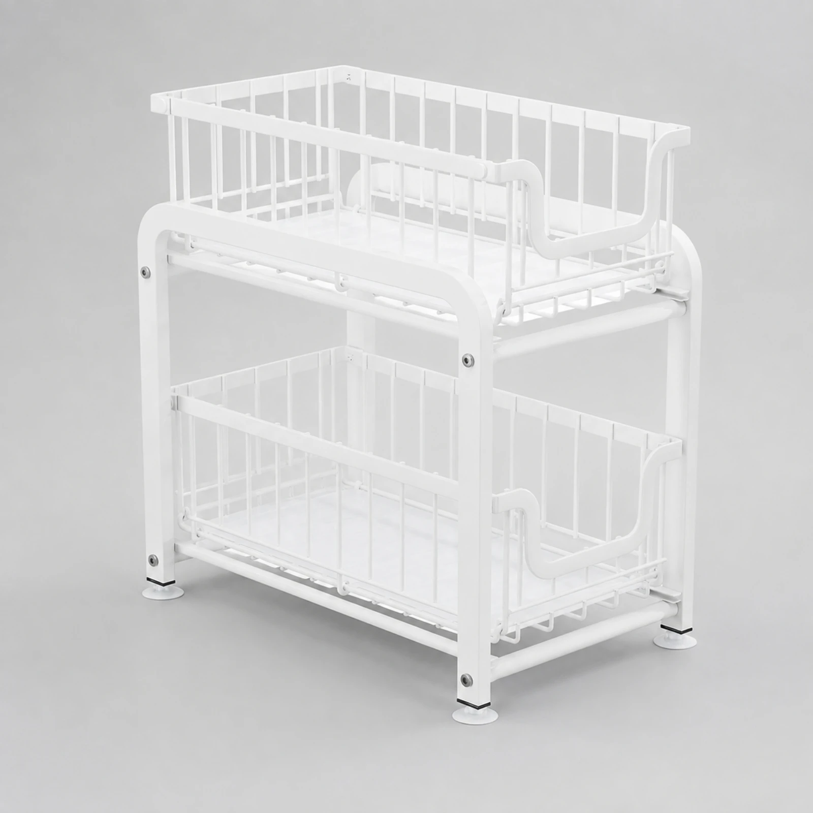 Storage Rack Slim Iron Storage Rack with Pull-out Wire Baskets Pull out Cabinet Organizer Anti-Rust for Bathroom, Pantry