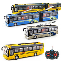 1:48 4CH RC Bus Toy With Lights Electric Tourist Sightseeing Bus Simulation Campus Vehicle Kids Toy Car Boy Gift