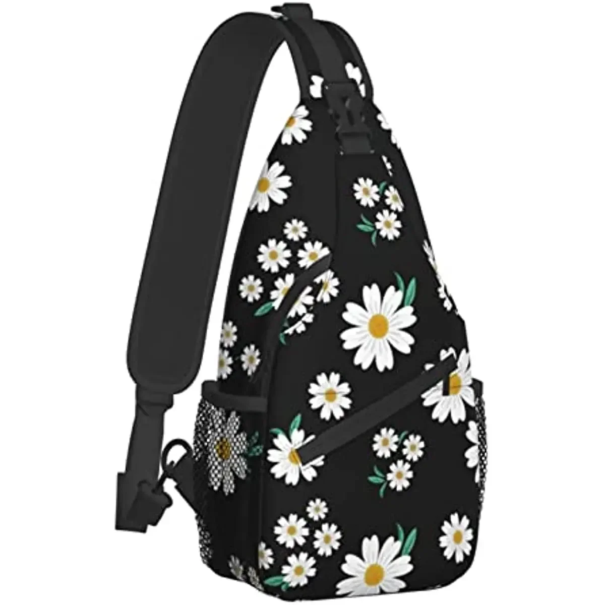 

Spring Summer Floral Sling Bag Hiking Travel Backpack Waterproof Adjustable Daypack Crossbody Shoulder Chest Bag for Women Men