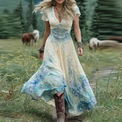 8 best sales boho maxiklänning - №8